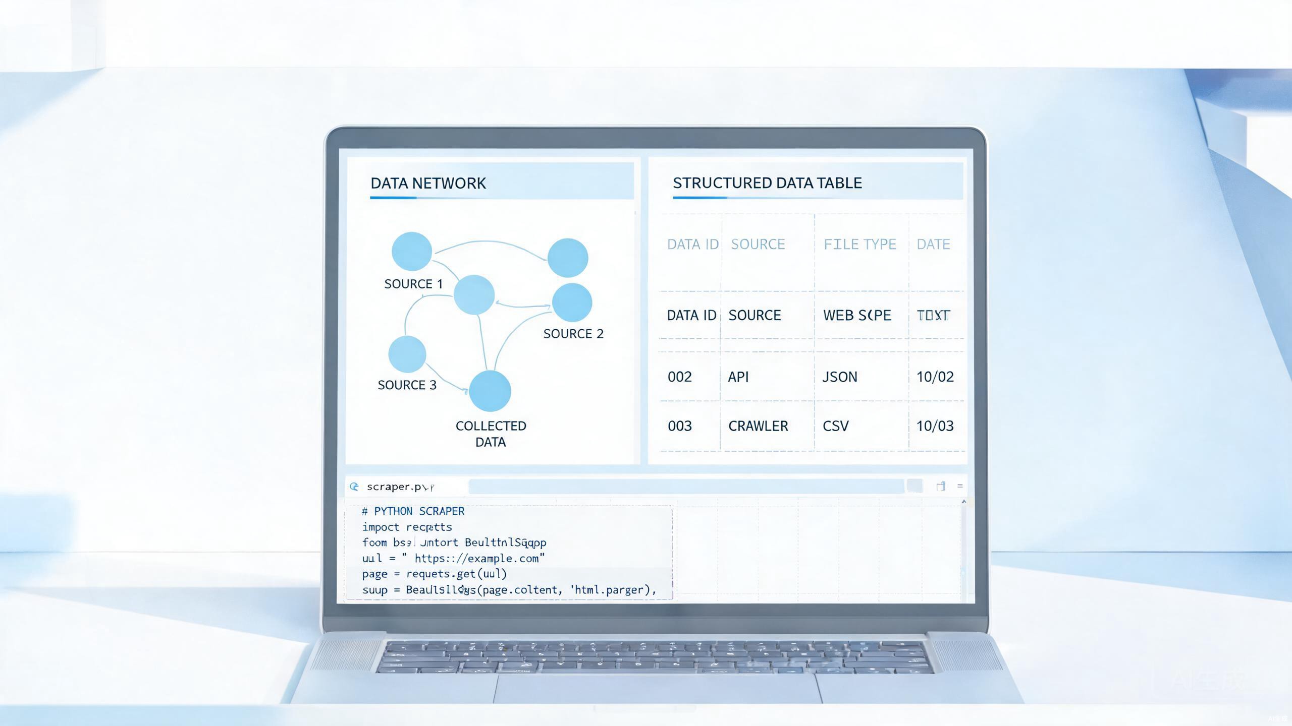 Gather 采集工具管线示意 — 全站抓取与自动发布
