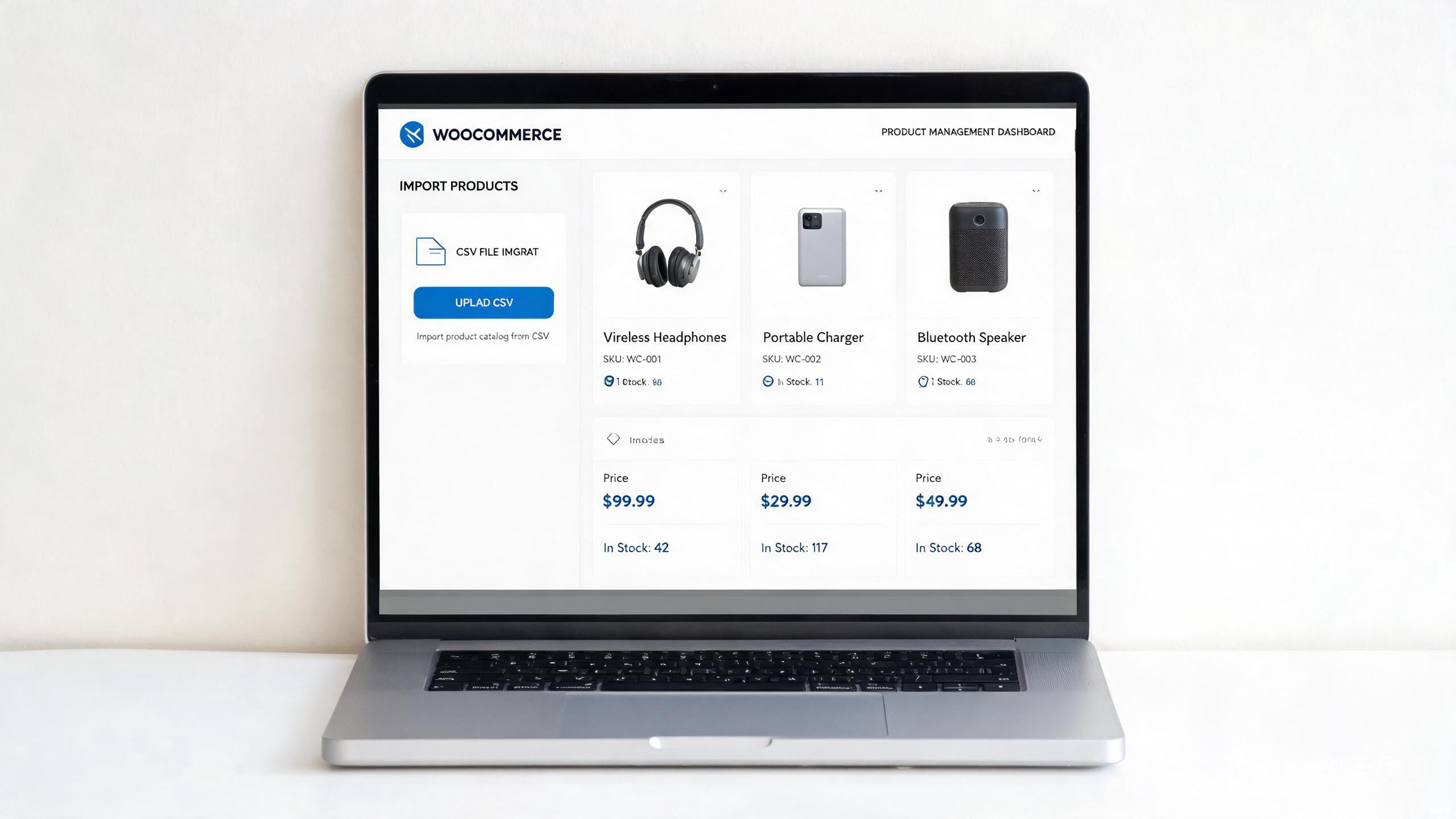 QuickShip 插件流程示意 — CSV 批量导入 WooCommerce